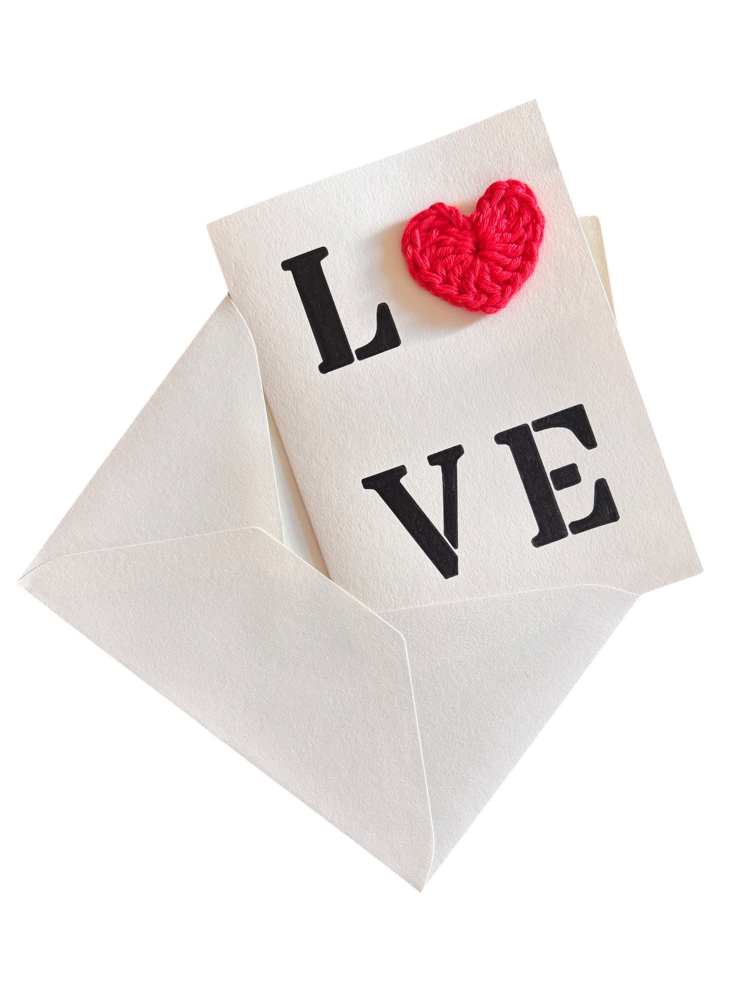 Postkarte / Klappkarte "Love" - mit Umschlag zum Valentinstag / Hochzeitstag