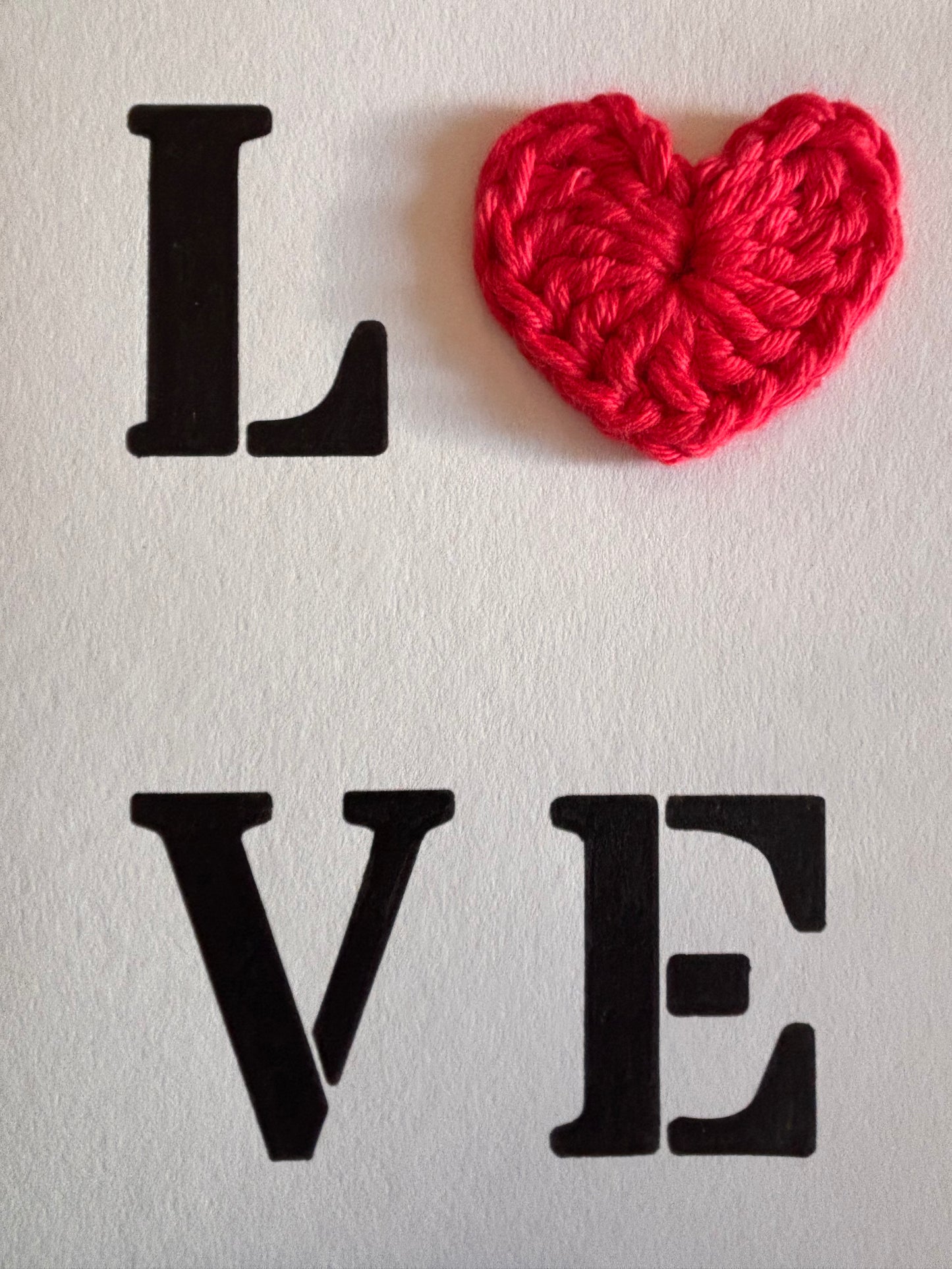Postkarte / Klappkarte "Love" - mit Umschlag zum Valentinstag / Hochzeitstag