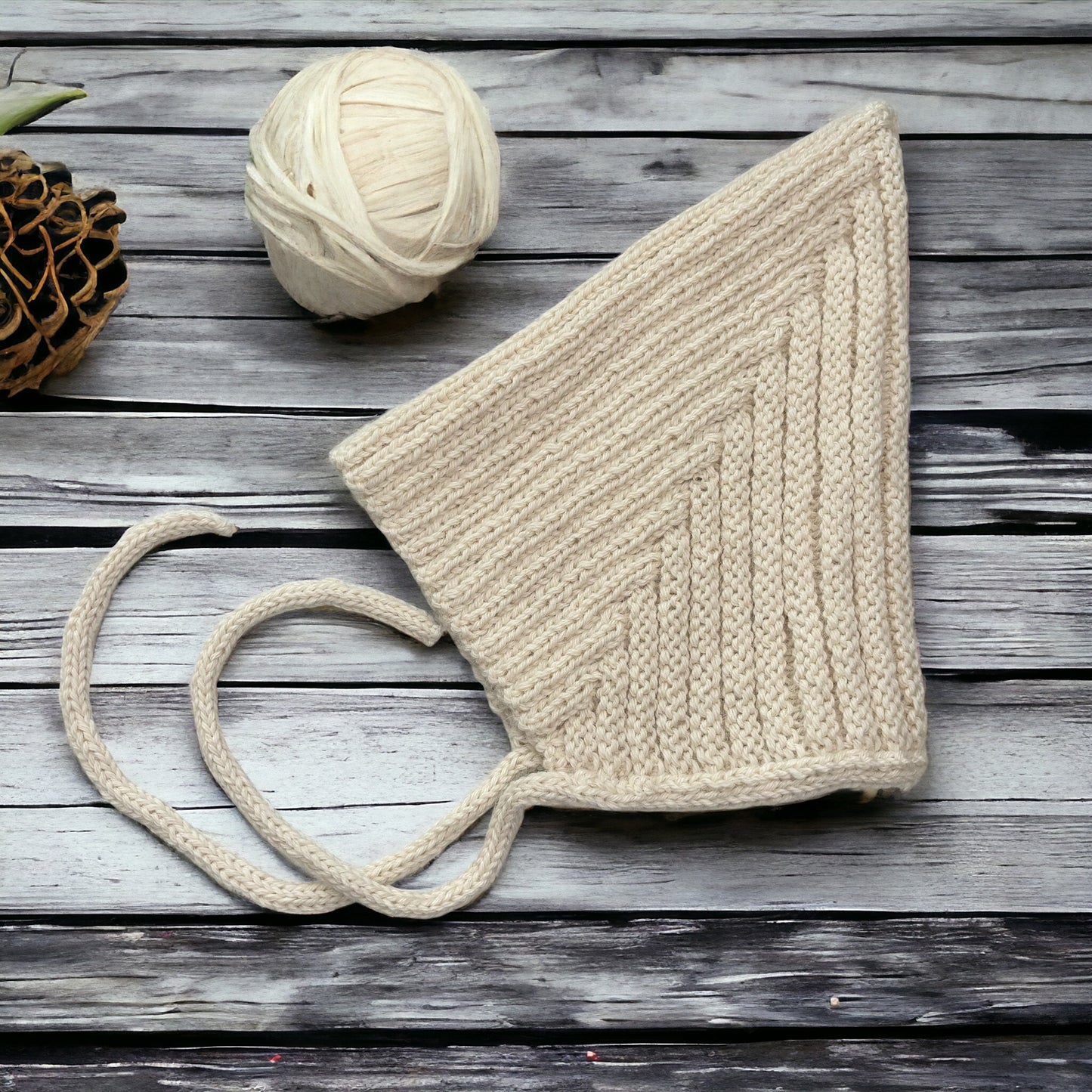 Bonnet Zipfelmütze, KU 45cm // gestrickt