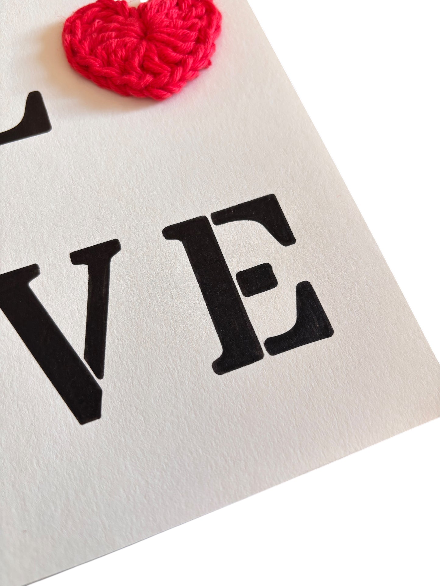 Postkarte / Klappkarte "Love" - mit Umschlag zum Valentinstag / Hochzeitstag