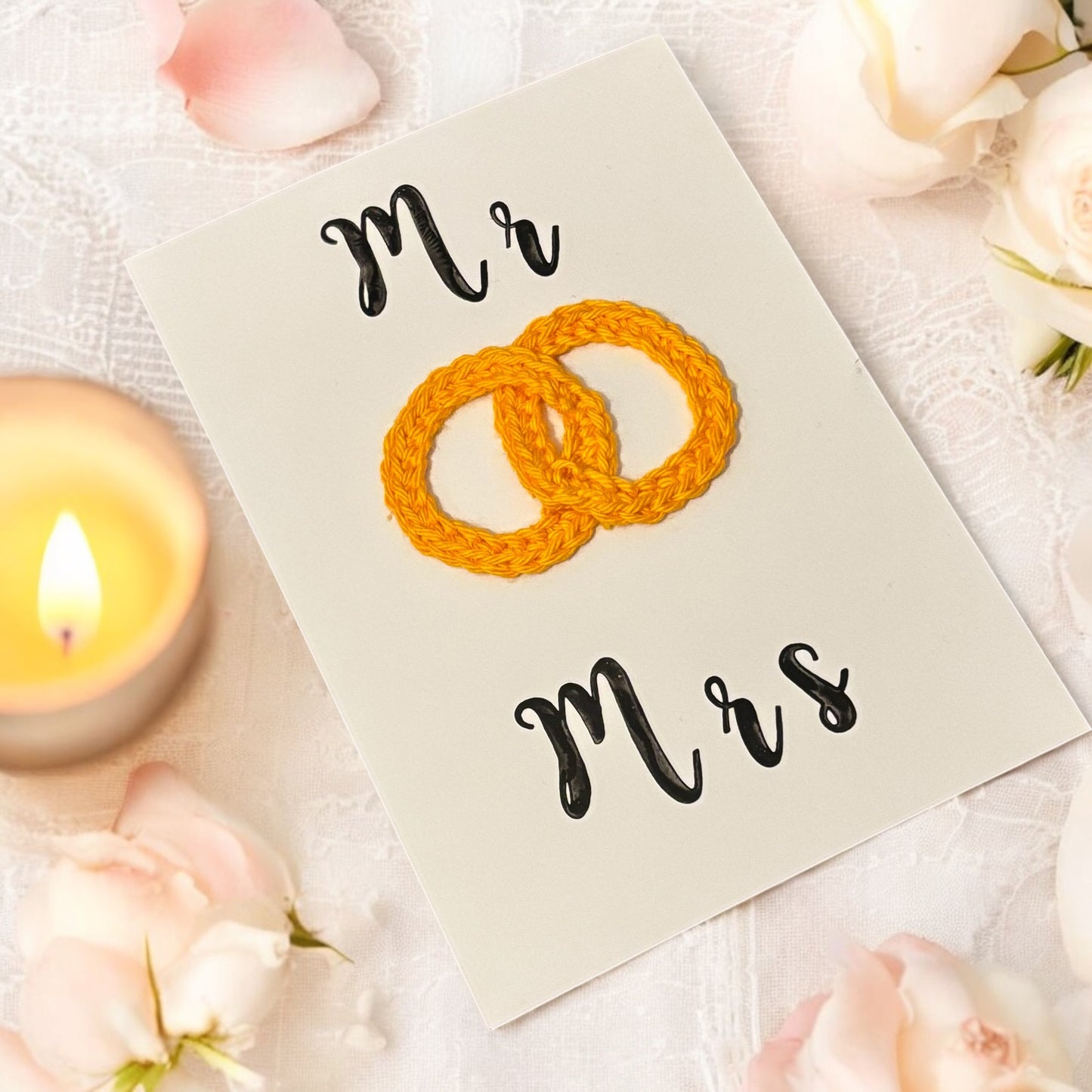 Postkarte "Mr & Mrs" zur Hochzeit // B Ware