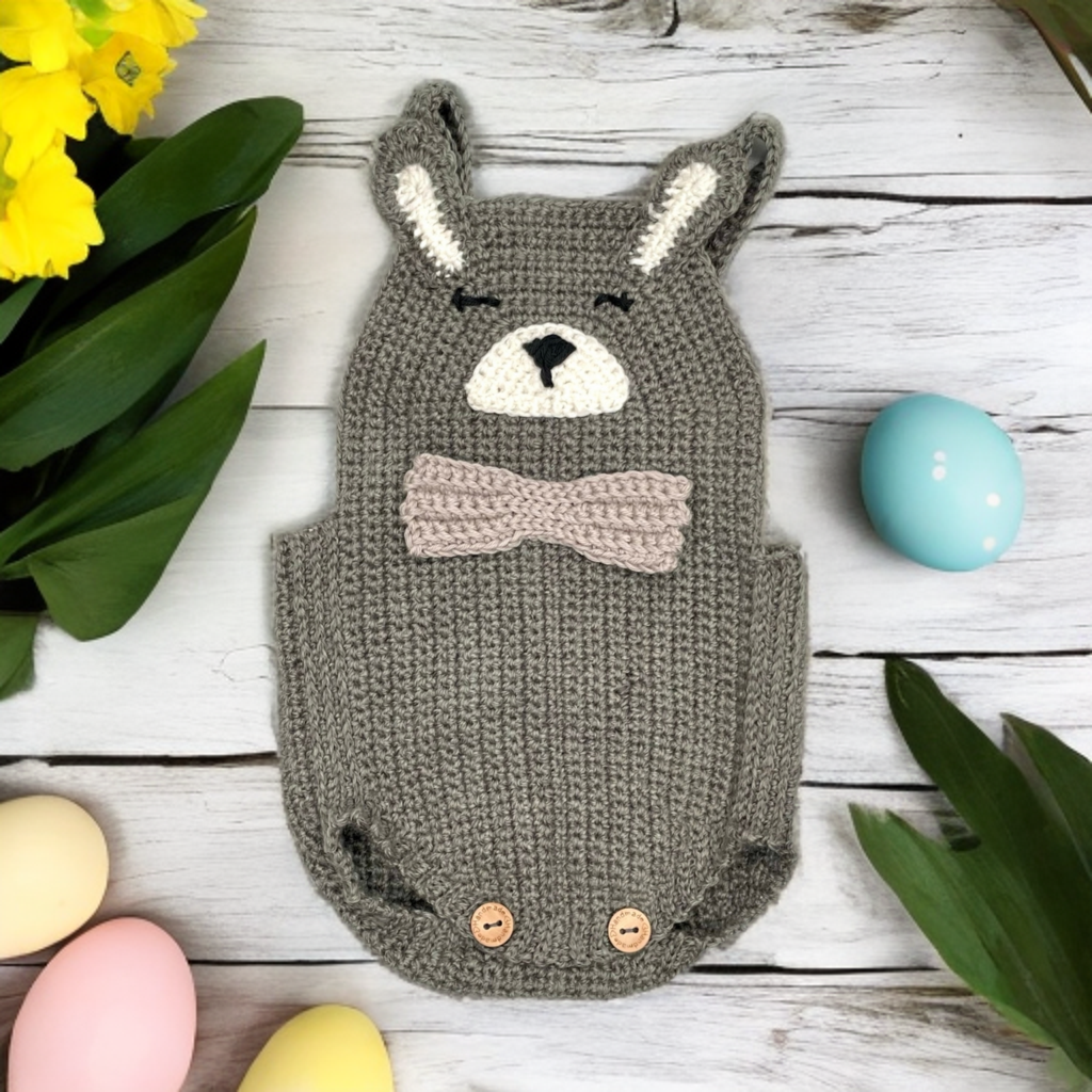 Romper Bunny, Größe 62 // gehäkelt