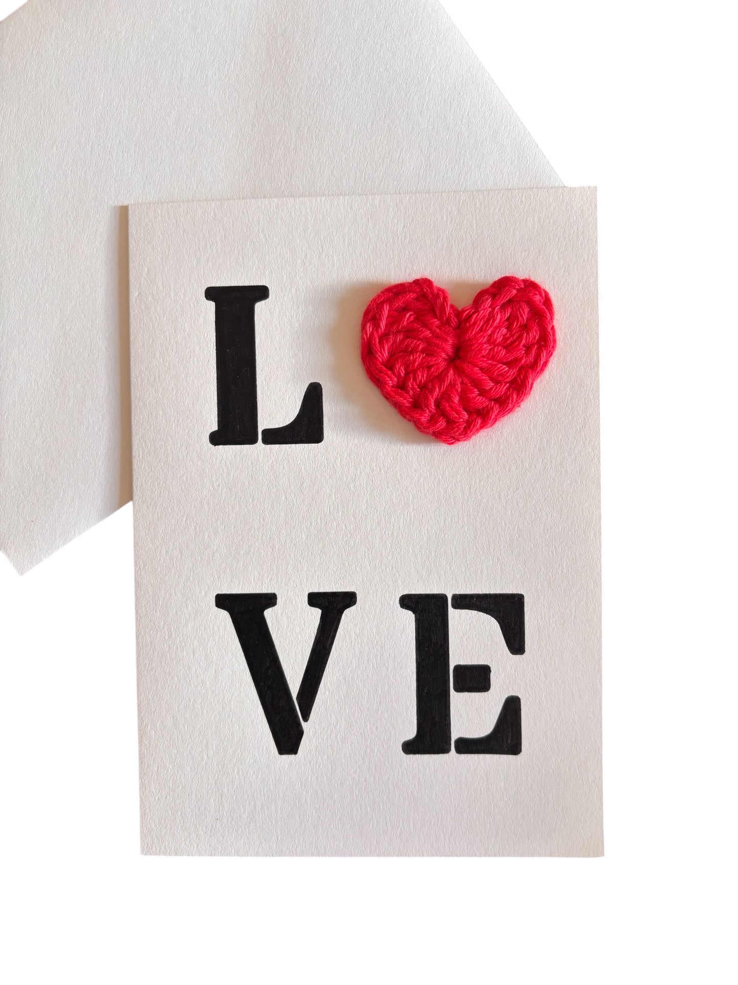 Postkarte / Klappkarte "Love" - mit Umschlag zum Valentinstag / Hochzeitstag