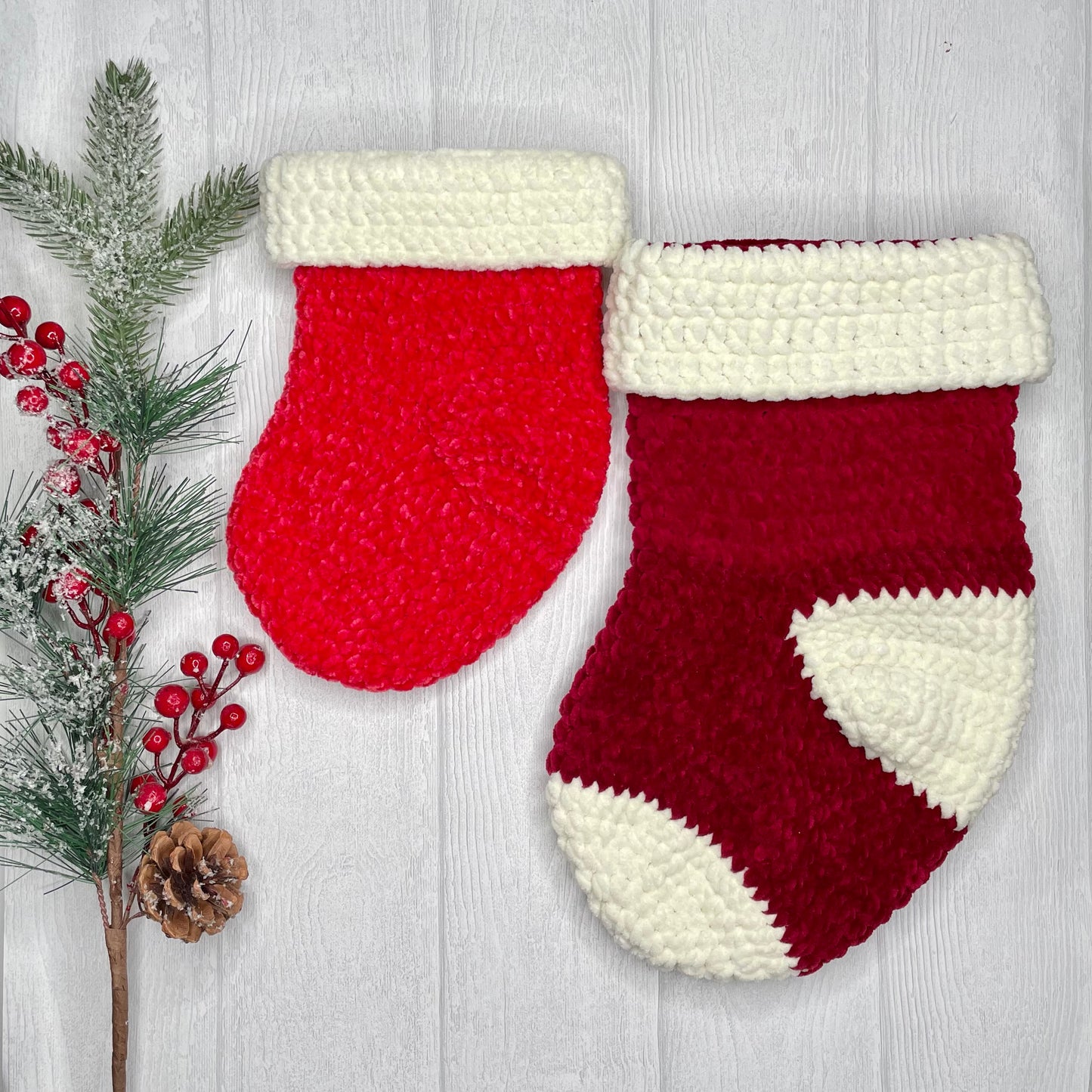 Crochet Pattern Christmas Stocking // ENGLISH