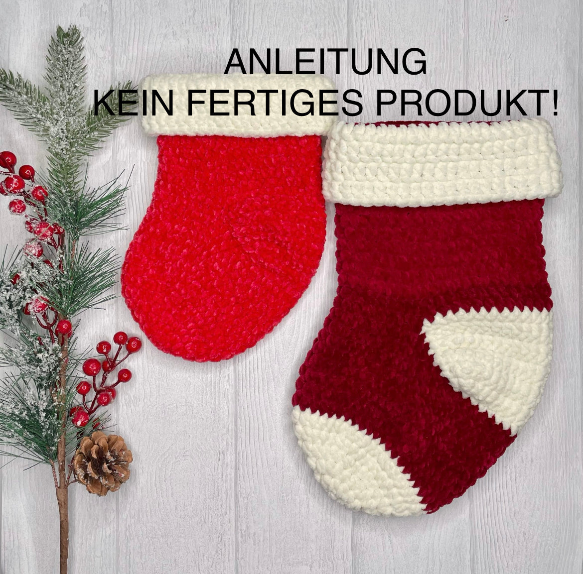 Häkelanleitung Weihnachtsstrumpf // DEUTSCH